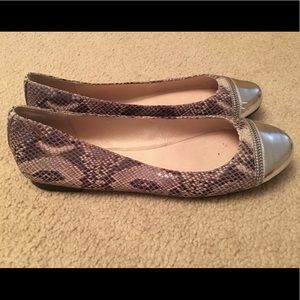 MICHAEL by Michael Kors Snake Embossed Flats 7M